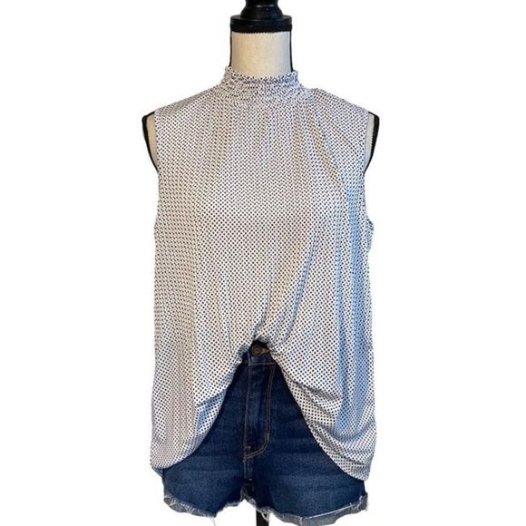 Adrianna Papell Anthropologie Light Pink with Black Polka Dot - Picture 12 of 12